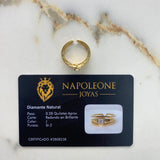 Three Line Ring 5.45gr / T6 / Diamond 28pts Yellow Gold (Jewel) $