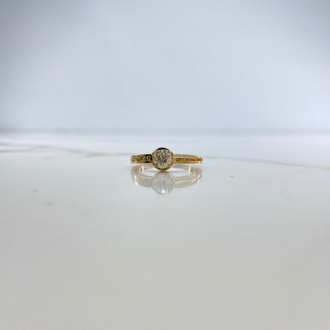 Ring BV 3.68gr / T6 1/2 / Diamond 60pts Yellow Gold (Jewelry Offer) &