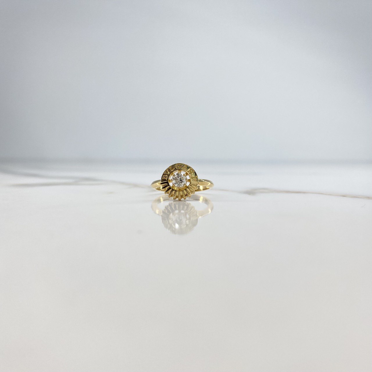 BV Ring 4.08gr / T5 1/4 / Diamond 25pts Yellow Gold (Jewel) &