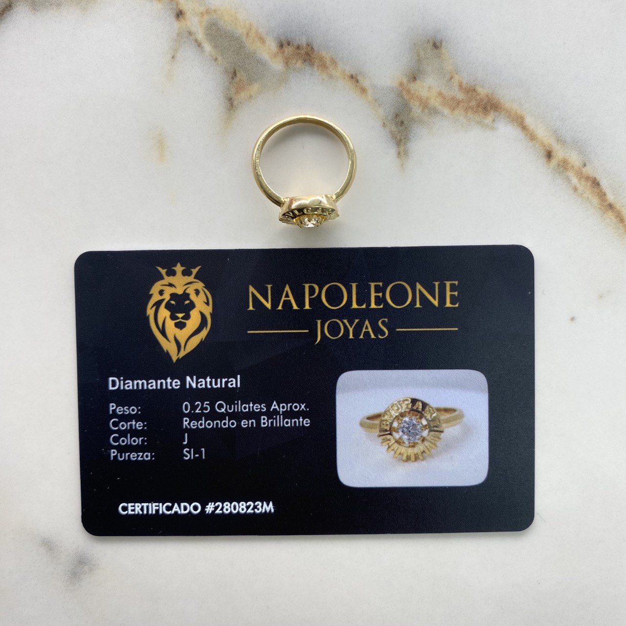 BV Ring 4.08gr / T5 1/4 / Diamond 25pts Yellow Gold (Jewel) &