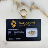 BV Ring 4.08gr / T5 1/4 / Diamond 25pts Yellow Gold (Jewel) &