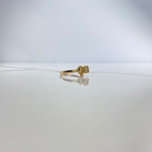 Anillo Solitario Corazon 4.54gr / T5 1/4 / Diamante 20pts Oro Amarillo (Joya) &