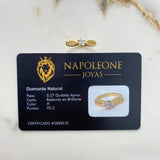 Anillo Solitario Lineas 2.97gr / T5 / Diamante 27pts Oro Amarillo (Joya) &