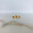 Love Ring 2.35gr / Size 7 1/2 / Pink Zircons Yellow Gold &