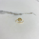 Emoji Ring 1.45gr / T8 1/2 / Black Zircons Yellow Gold &