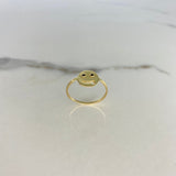 Emoji Ring 1.45gr / T8 1/2 / Black Zircons Yellow Gold &