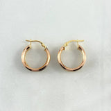 Hoop Earrings Hoop Earrings 2.55gr / 2.1cm / Dotted Three Golds