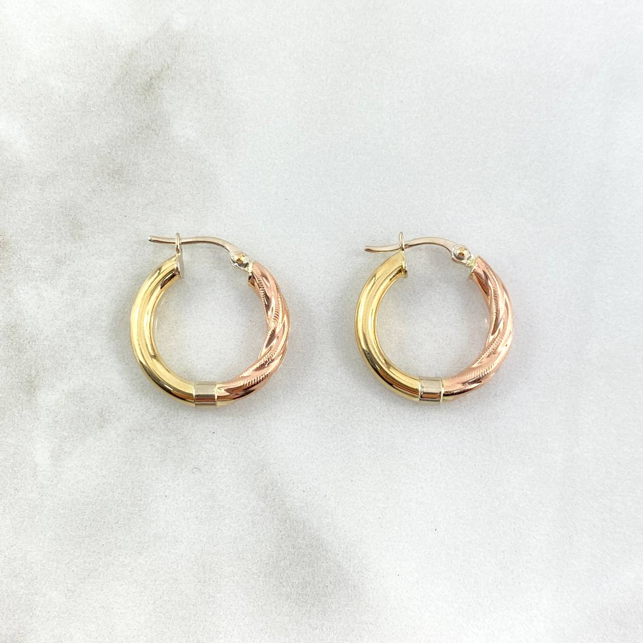 Candongas Lady 2.4gr / 2.2cm / Media Trenza Tres Oros