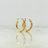 Candongas Lady 2.4gr / 2.2cm / Media Trenza Tres Oros