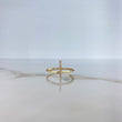 Cross Ring 1.55gr / Size 7 1/4 / White Zircons Yellow Gold &