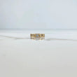 Bridge Ring 3gr / T5 3/4 / White Zircons Yellow Gold &