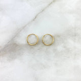 Candongas Aro Rayado 0.85gr / 1.6cm / Oro Amarillo 18K ©