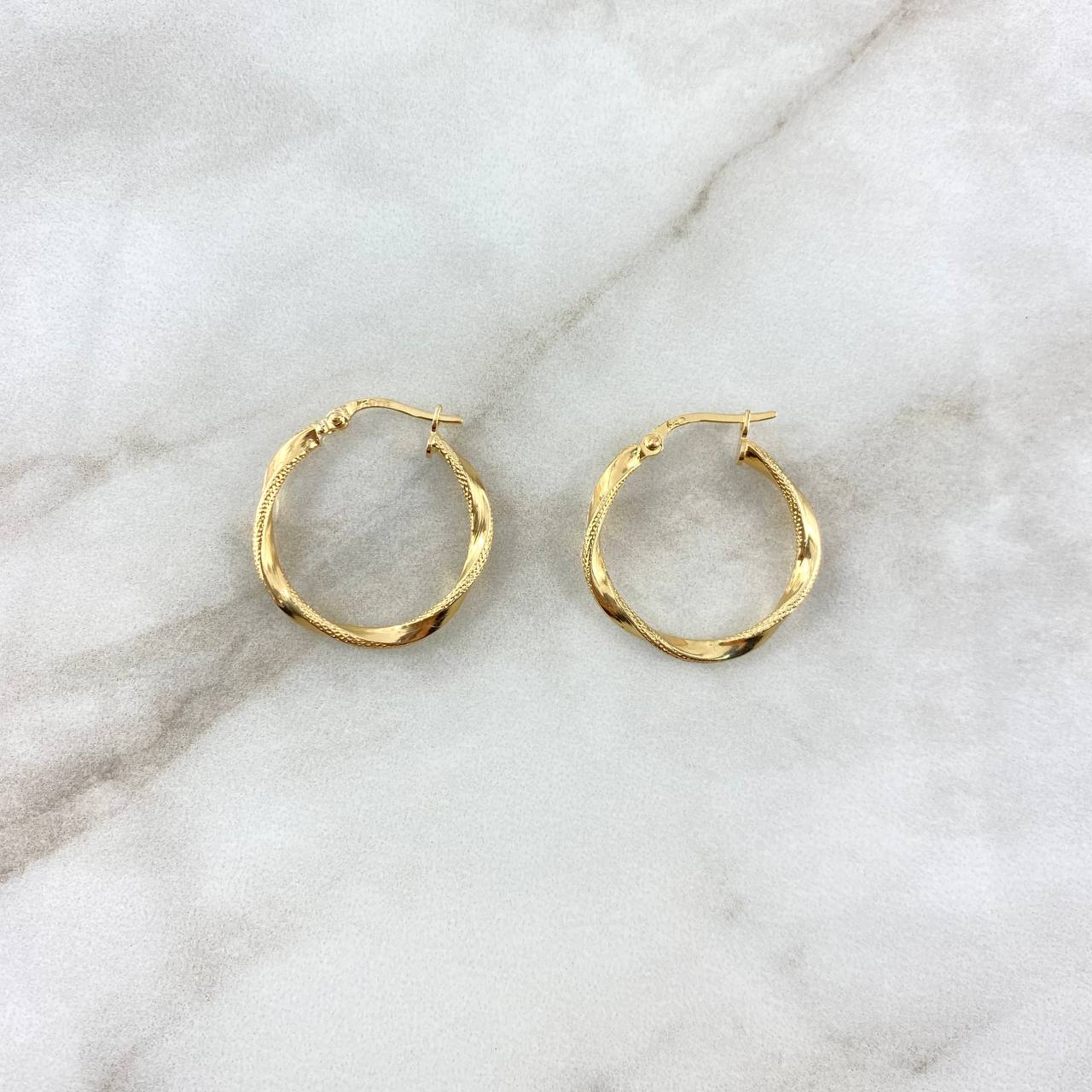 Candongas Asby 1.4gr / 1in / Oro Amarillo 18K *