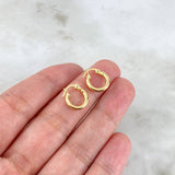 Candongas Jass 0.85gr / 1.1cm / Lisa Oro Amarillo 18K