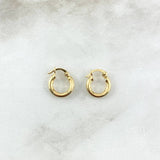 Candongas Jass 0.85gr / 1.1cm / Lisa Oro Amarillo 18K