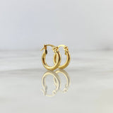 Candongas Jass 0.85gr / 1.1cm / Lisa Oro Amarillo 18K