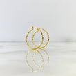 Hoop Earrings Sami 1.75gr / 3cm /  Punteadas Entorchadas Oro Amarillo 18K ©