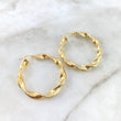Hoop Earrings Isa 7.7gr / 4.4cm / Braided Yellow Gold