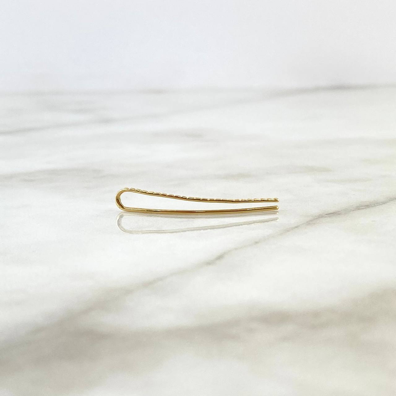 Piercing Earcuff Simulator 0.7gr / 3.4cm / Dotted Line Yellow Gold (Jewel)