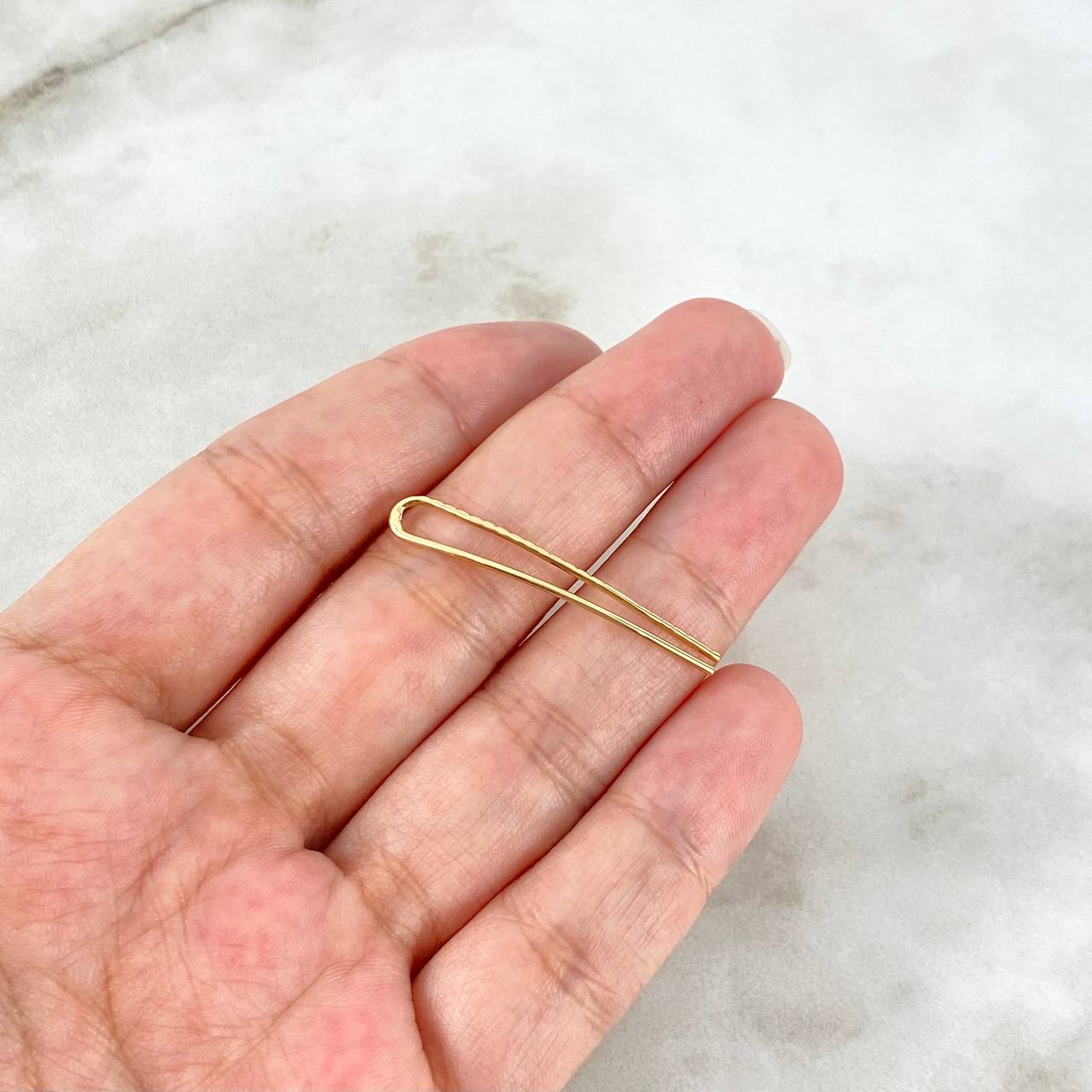 Piercing Earcuff Simulator 0.7gr / 3.4cm / Dotted Line Yellow Gold (Jewel)