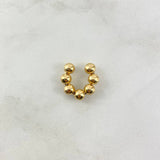 Piercing Earcuff Simulator 1.8gr / 1.7cm / 5mm Beads Polished Yellow Gold (Jewel) *