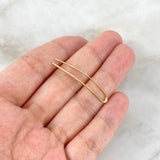 Piercing Earcuff Simulador 0.7gr / 3.4cm / Linea Rayada Oro Amarillo (Joya)