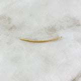 Piercing Earcuff Simulador 0.7gr / 3.4cm / Linea Rayada Oro Amarillo (Joya)