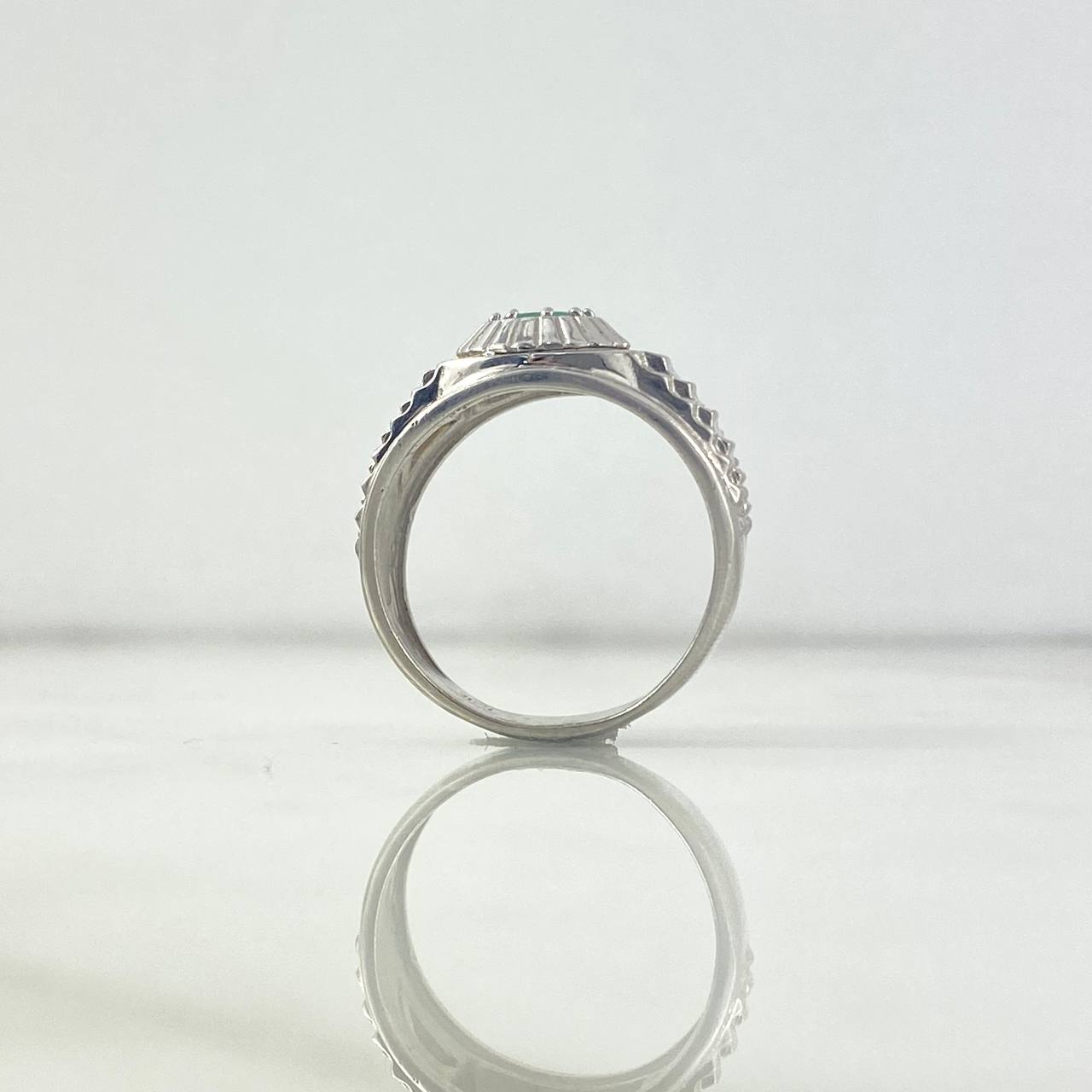 Anillo Correa T9 3/4 Esmeralda 90pts Plata 925 (Joya)