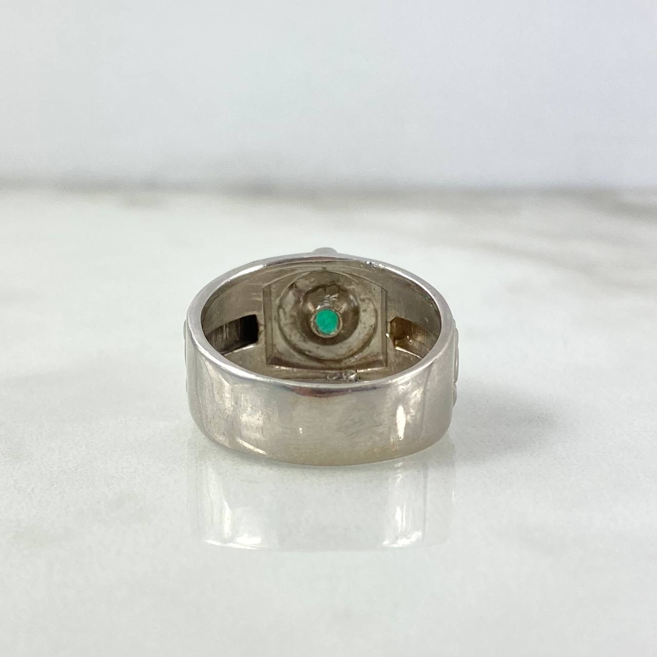 Anillo Correa T9 3/4 Esmeralda 90pts Plata 925 (Joya)