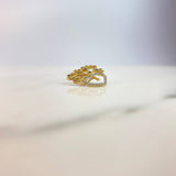 Pendant Heart Tree 2gr / 1.7cm / White Fuchsia Green Blue Zircons Yellow Gold $