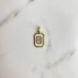 Pendant Letter B 1.1gr / 2cm / White Zircons Yellow Gold $