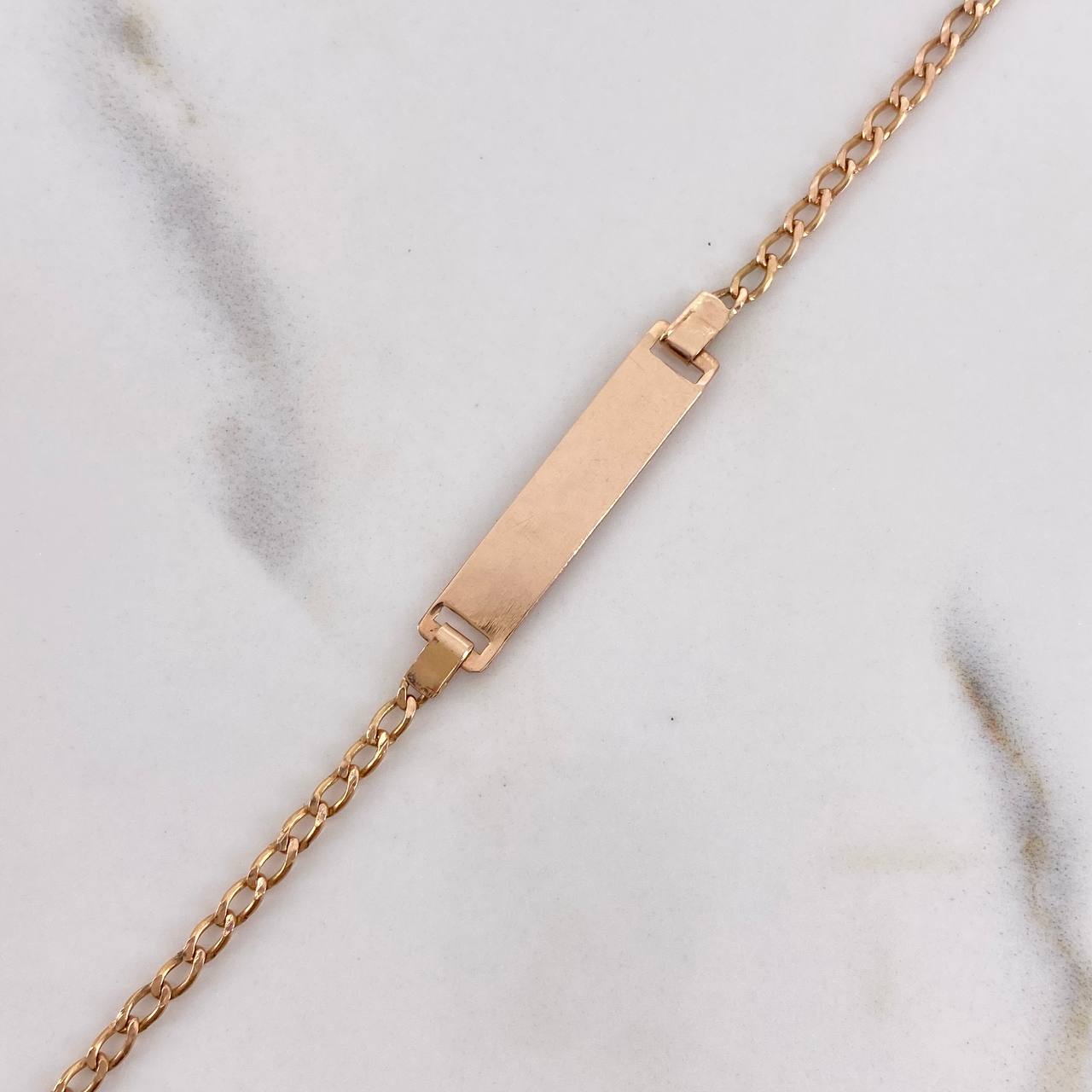 Bracelet Baby Spike 1.7gr / 13cm / Rose Gold rectangular plate $