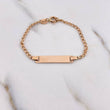Bracelet Baby Spike 1.7gr / 13cm / Rose Gold rectangular plate $