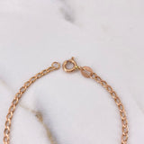 Bracelet Baby Spike 1.7gr / 13cm / Rose Gold rectangular plate $