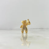 Pendant Bear Overalls 5.2gr / 3.2cm / White Blue Fuchsia Black Yellow Gold Zircons