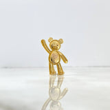 Pendant Heart Bear 6.25gr / 3.4cm / Smooth White Zircons Pink Black Yellow Gold