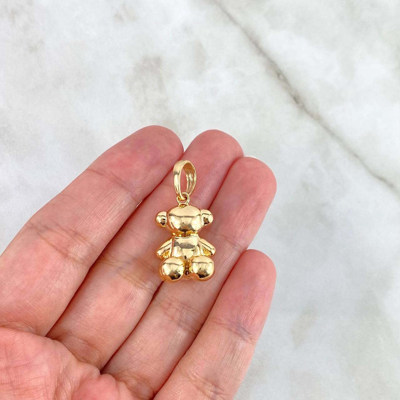 Pendant Bear 7.5gr / 2.8cm / Smooth Yellow Gold *