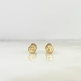 Stud Earrings Bead 0.6gr / 5mm Diamond Cut 18K Yellow Gold *