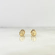 Stud Earrings Bead 0.65gr / 5mm Diamond Cut 18K Yellow Gold ©