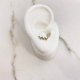 Stud Earrings Zigzag 0.8gr / Yellow Gold!