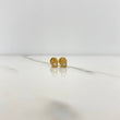 Stud Earrings Lock 0.7gr / White Zircon Yellow Gold $