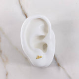 Stud Earrings Love 0.65gr / Yellow Gold &
