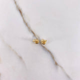 Stud Earrings Love 0.65gr / Yellow Gold &