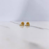 Stud Earrings Love 0.65gr / Yellow Gold &