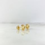 Topos Media Bola 0.8gr / 7mm Diamantado  Oro Amarillo 18K ©