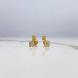 Topos Jirafa 1.05gr / Caricatura Circones Blancos Oro Amarillo $