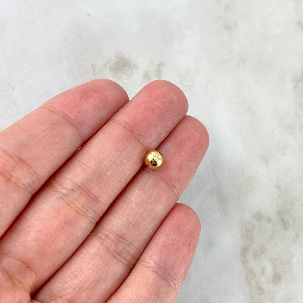 Plain Bead 5mm Yellow Gold 18K *