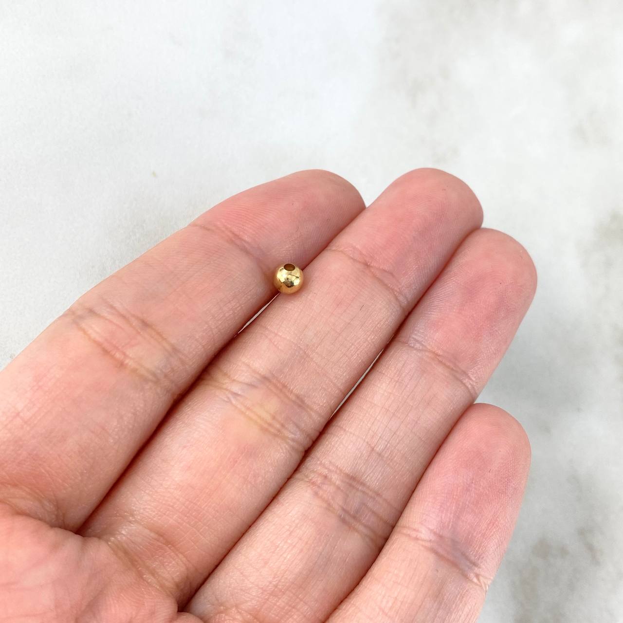 Bead Polished 4mm / 0.085gr Yellow Gold