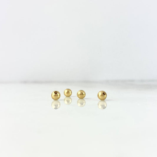 Bola Lisa 4mm  Oro Amarillo 18K *