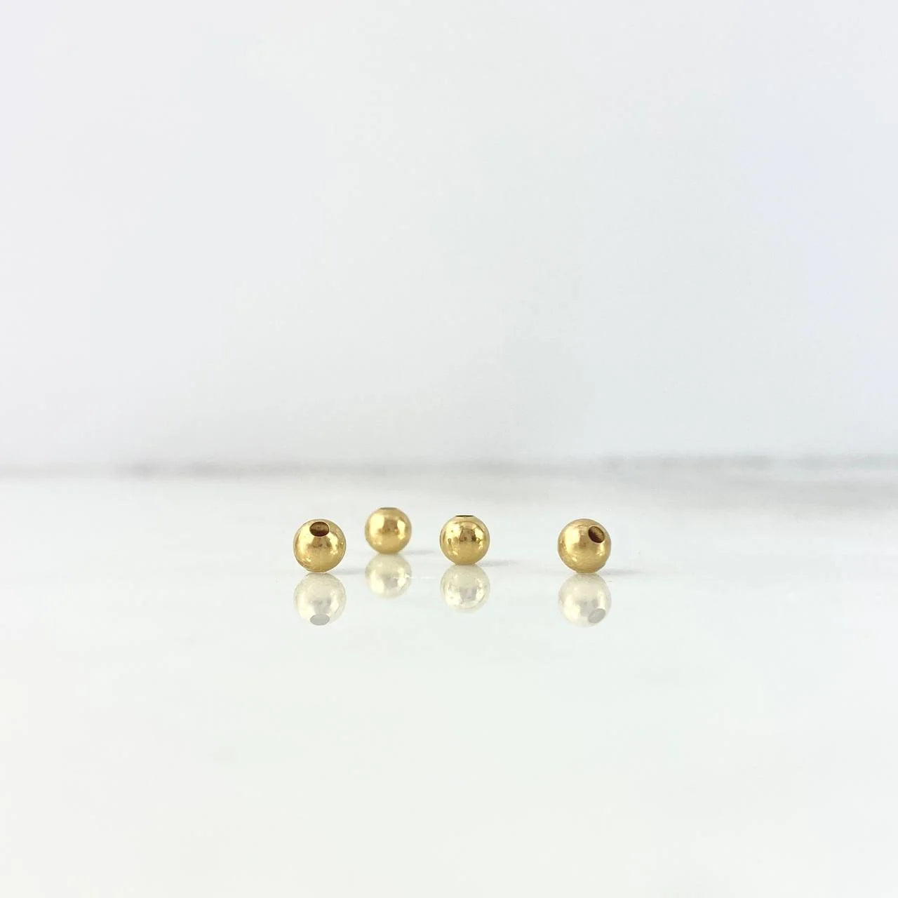 Plain Bead 4mm Yellow Gold 18K